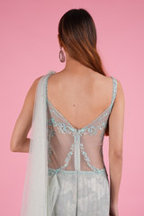 Light Blue Saree GownDSC07999