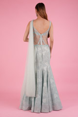 Light Blue Saree GownDSC08000