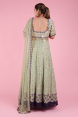 Mint  Green  And Purple  LehengaDSC07574