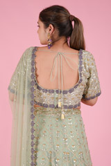 Mint  Green  And Purple  LehengaDSC07575