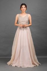 Beige Embellished Gown4488_video