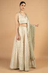 Ivory Brocade LehengaDSC03382