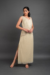 Pale Gold A Line Crinkled Gown_DSC4690-Edit