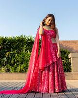 Pink Foil Gota Lehenga14