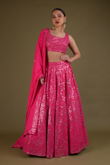Pink Foil Gota LehengaDSC03292