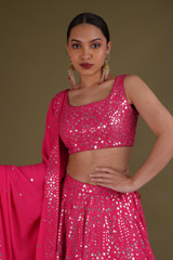 Pink Foil Gota LehengaDSC03293