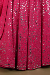 Pink Foil Gota LehengaDSC03295
