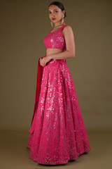 Pink Foil Gota LehengaDSC03296