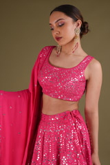 Pink Foil Gota LehengaDSC03297