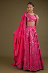 Pink Foil Gota LehengaDSC03299