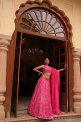 Pink Foil Gota LehengaDSC03787