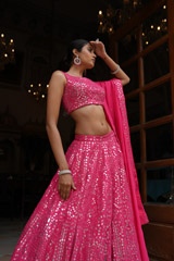 Pink Foil Gota LehengaDSC03797