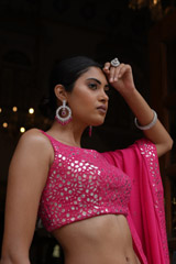 Pink Foil Gota LehengaDSC03799