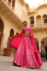Pink Foil Gota LehengaDSC03820
