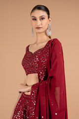 Red Foil Gota LehengaDSC01746