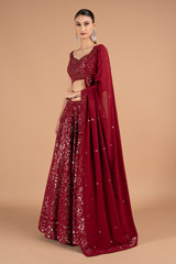 Red Foil Gota LehengaDSC01747