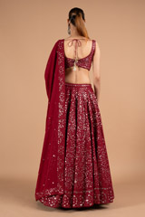 Red Foil Gota LehengaDSC01752