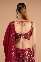 Red Foil Gota LehengaDSC01753
