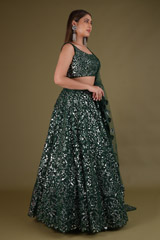 Green Foil Gota LehengaDSC03257