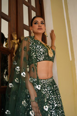 Green Foil Gota LehengaDSC04212