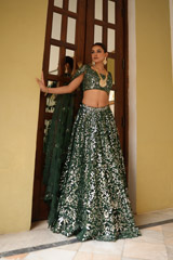 Green Foil Gota LehengaDSC04218