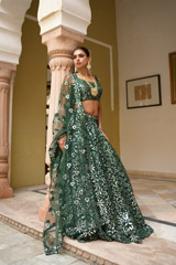 Green Foil Gota Lehenga