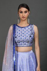 Violet Sequin Embellished LehengaIMG_0195