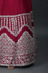 Wine Dabka And Gota LehengaIMG_0171