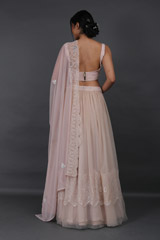 Flowy Peach Nude LehengaIMG_7105