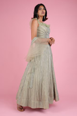 Sage Green Ruffled LehengaDSC07818