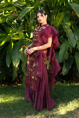 Embroidered Kurta  With Pleated PantsIMG_1136