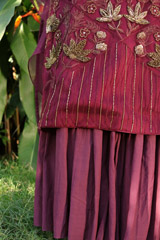 Embroidered Kurta  With Pleated PantsIMG_1149