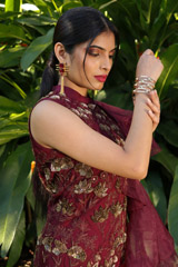 Embroidered Kurta  With Pleated PantsIMG_1153