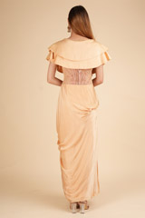 Draped Gown With Ruffled NeckDSC01826