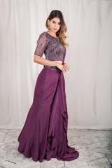 Embroidered Top With Draped Saree_DSC2909-Edit