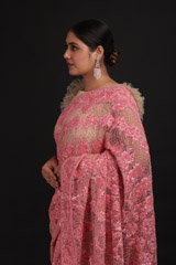 Pink Embroidered SareeIMG_1467