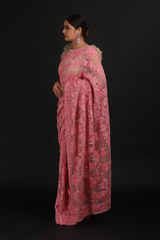 Pink Embroidered SareeIMG_1472