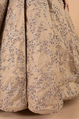Beige  Embroidered GownDSC03926