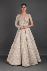 Beige Embroidered Gown