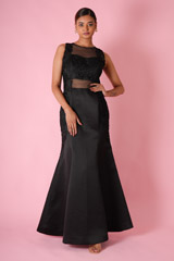 Black Fish Cut Gown