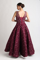 Wine Embroidered Ball GownIMG_1790