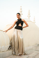 Black Halter Neck GownDSC07206