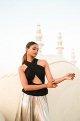 Black Halter Neck GownDSC07209