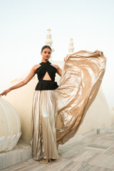 Black Halter Neck GownDSC07213