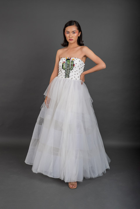 White Cactus Gown