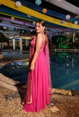 Pink Embroidered Lehenga Set1