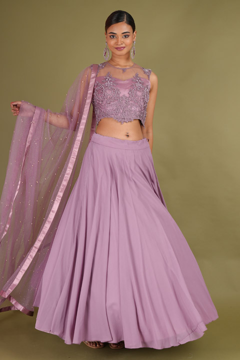 Purple Flair Lehenga Set