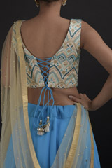 Blue Flair Lehenga_DTR9445