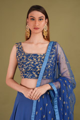 Dark Blue  Embellished LehengaDSC00702