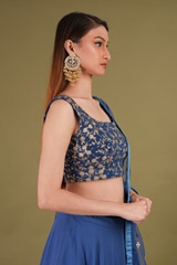 Dark Blue  Embellished LehengaDSC00704